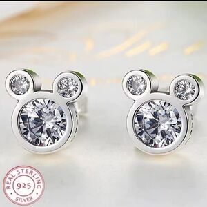 Sterling Silver Mickey Mouse Earrings